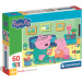 Peppa Wutz Familienspaß 60-teiliges Supercolor-Puzzle - Clementoni