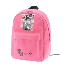 Pink gepolsterter Schulrucksack mit Taylor-Swift-Motiv, 39x17x44 cm Bild 2