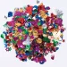 PlayBox: Bunte Pailletten in verschiedenen Farben, Größen und Formen, 250g-Packung