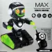 RC Interaktiver ferngesteuerter MacroBot in Schwarz-Grün mit Licht und Ton, 20 cm