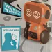 RC interaktiver TalkBot-Roboter mit Walkie-Talkie-Modus in orange Farbe 2,4GHz