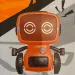 RC interaktiver TalkBot-Roboter mit Walkie-Talkie-Modus in orange Farbe 2,4GHz