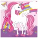 Regenbogen-Einhorn 2-lagige Serviette 20er-Pack