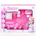 Rosa Arztspielset mit Schere, Krankenblatt und Zubehör