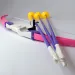 Rosa Bogenset mit Saugnapfpfeilen 54cm