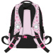 Rosa Schultasche mit Hello-Kitty-Motiv, 4 Fächer, Rucksack mit Pompon BPL58 40x28x18 cm