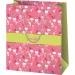 Rosa, mittelgroße Geschenktasche mit der Aufschrift „Mit Liebe“, 18 x 23 x 10 cm