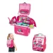 Rosa tragbare 2-in-1 Spielküchenset im Rucksack