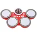 Rotes Spielwürfel-Set, 4-teilig, 40x24x7,5 cm