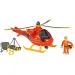 Sam der Feuerwehrmann: Wallaby Feuerwehrhubschrauber Spielset mit Licht und Sound, Zubehör - Simba Toys