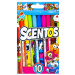 Scentos duftende, leuchtend bunte dünne Filzstifte, 10 Stück