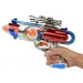 Space Warrior: Elektrische, chromfarbene Weltraumwaffe mit Licht und Ton, 27 cm