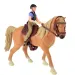 Spielset mit braunem Pferd und Reiter