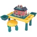 Spieltisch mit Bausteinen, 76-teiliges Set