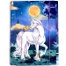 Spirit: Glaube an Magie Einhorn-Muster Gummibandmappe in A4-Größe
