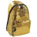 Spirit: Hashtag Gold Pailletten-Schulranzen, Rucksack 41x32x21cm