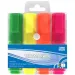 Spirit: Textmarker Neon 4er-Set Textmarker mit 1-4mm abgeschrägter Spitze