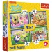SpongeBob 4-in-1 Puzzle mit 35, 48, 54 und 70 Teilen - Trefl