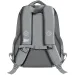 St.Right Grauer Schulrucksack mit Schmetterlingen, dreifach unterteilt, Modell BP26, 39x27x17 cm