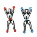Sticky Man: Skelett-Fensterkletterfigur 2er-Set