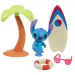 Stitch-Spielzeugfigur mit Surfbrett und Palme