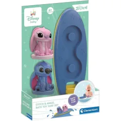 Stitch und Angel Badespielzeug mit Surfbrett - Clementoni baby Bild 1