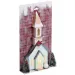 Stop &amp; Look: Weihnachtspapierkirche mit Licht 17x5x30cm