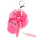 Tasche mit Federpompon - pink