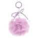 Tasche mit Pompon und perlenverzierter Schleife - lila