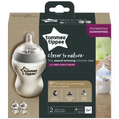 Tommee Tippee: Closer to Nature Anti-Kolik-Babyflasche 260 ml 2er-Set (ab 0 Monaten) Bild 1