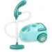 Türkisfarbener Staubsauger mit Ton- und Lichteffekten.
