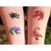 TyToo: Glitzertattoo Schablonenset Drachen und Echsen, 21 Stück
