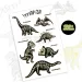 TyToo: Im Dunkeln leuchtende Dinosaurier-Tattoo-Aufkleber