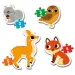 Waldtiere 4-in-1 Form-Puzzle-Set - Clementoni