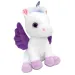 Weiß-lila Plüsch-Pegasus 25cm