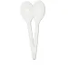 Weißes wiederverwendbares Löffel-Set, 10 Stück