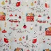 Weihnachtliches Geschenkpapier mit rotem Häuschenmuster 200x70cm