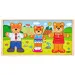Anziehbare Bärenfamilie Holzpuzzle - Woodyland Bild 1
