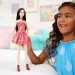 Barbie: Fashionista Freundinnen mit braunen Haaren stilvolle Modepuppe im Leopardenmuster-Kleid – Mattel Bild 5