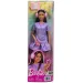 Barbie: Fashionista Freundinnen stilvolle Modepuppe mit Kopfhörern in lila Kleid – Mattel Bild 1