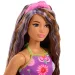 Barbie: Fashionista Freundinnen mit blumigem Kleid und lila Strähnen – Mattel Bild 3