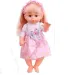 Blonde Haar Puppe mit Kinderwagen, Babyflasche und Essgeschirr. Bild 1