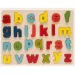Bunte Holz-Formenpuzzle mit Kleinbuchstaben des ABC, 26-teiliges Set