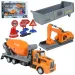 City Truck: Umwandelbarer Schwungrad-Baustellen-Lkw mit Verkehrsschildern 19cm Bild 1