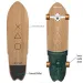 Cruiser-Skateboard in Holzoptik mit bronzefarbenen Rädern, 28"