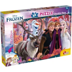 Die Eiskönigin 2-in-1 Puzzle mit 48 Teilen und Malbuch 35x25cm – Lisciani Bild 1