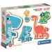 Dinosaurier 4 in 1 Baby-Puzzle 2-3-4-5 Stück - Clementoni