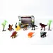 Dinosaurier-Spielset mit Dinos und Palmen