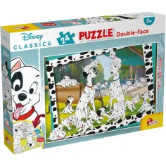 Disney 101 Dalmatiner 2-in-1 Puzzle und Malset mit 24 Teilen, 50x35cm – Lisciani Bild 1