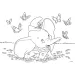 Disney Dumbo 2-in-1 35-teiliges Maxi-Puzzle und Ausmalbild 70x50cm – Lisciani Bild 2